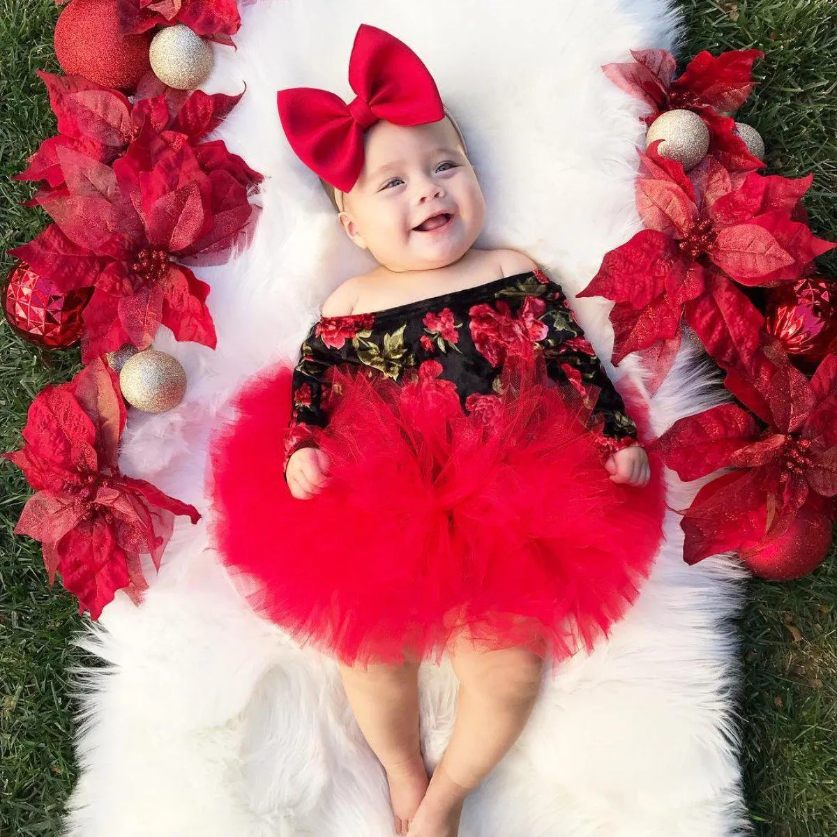 2-piece Baby Off Shoulder TUTU Dress Suit