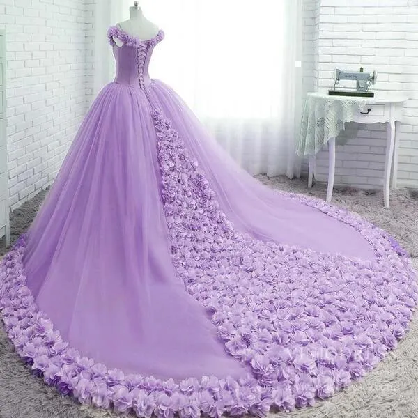 3D Flower Quinceanera Dresses Cinderella Ball Gowns VW1040