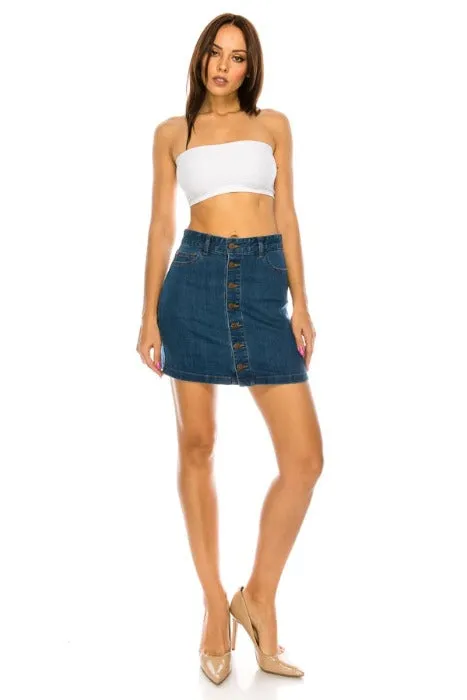 A-line Denim Skirt