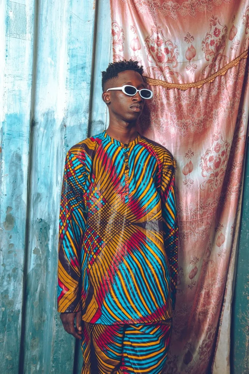 African Print Shirt In Wow Print