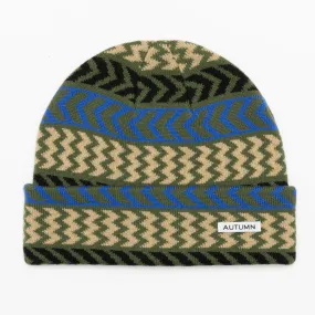 AUTUMN Chevron Beanie Army Green