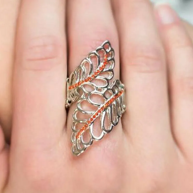 Autumn Haze Orange Rhinestone Ring