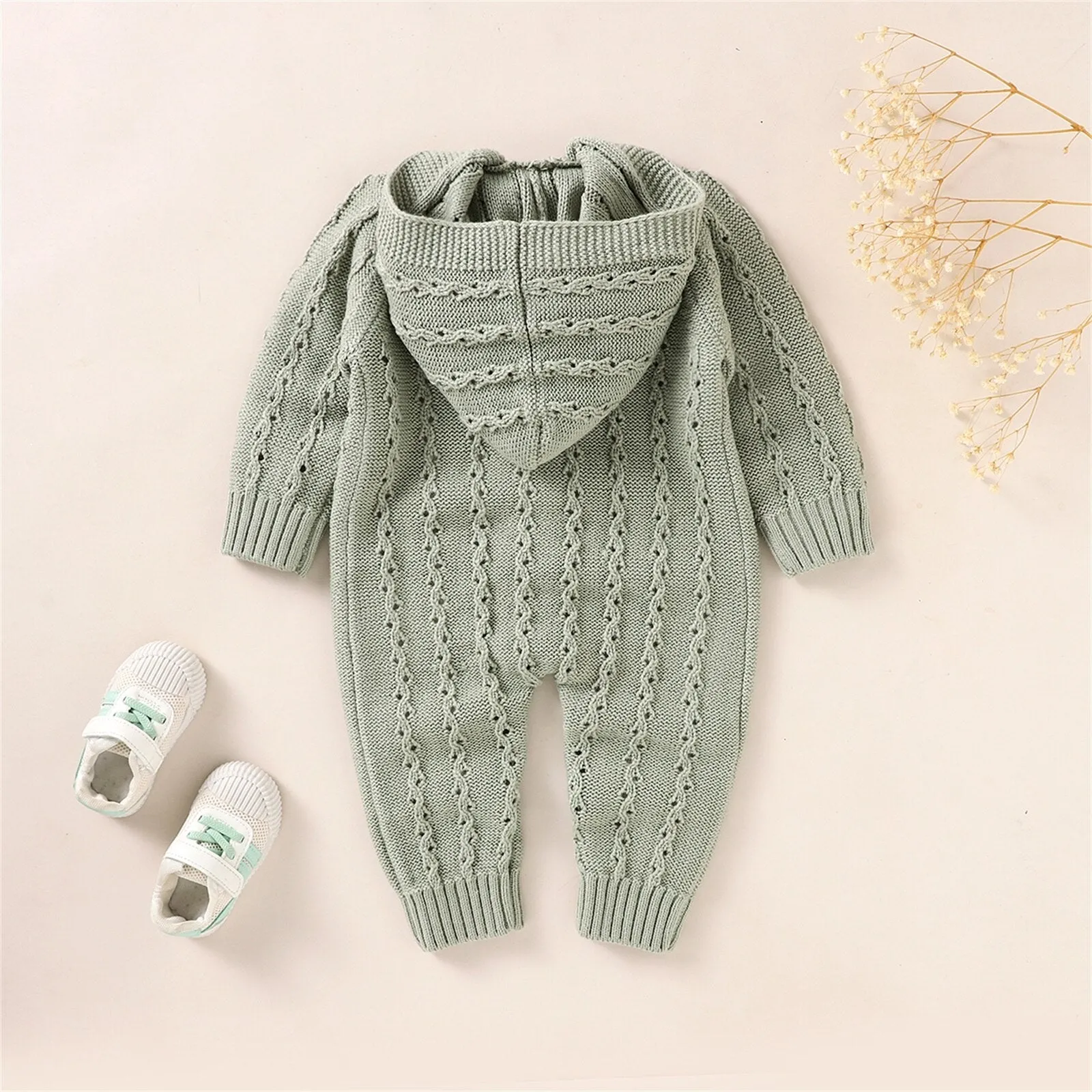 AUTUMN Knitted Hooded Jumpsuit