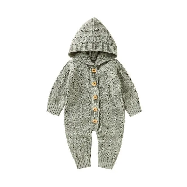 AUTUMN Knitted Hooded Jumpsuit