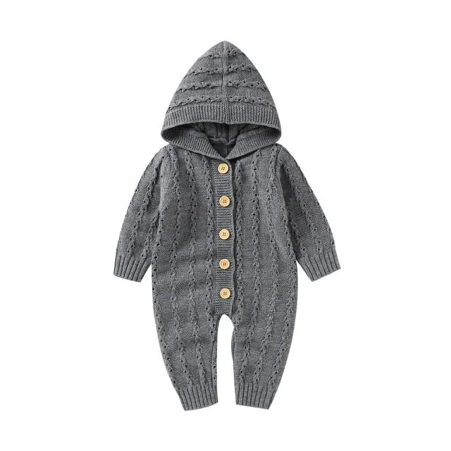 AUTUMN Knitted Hooded Jumpsuit