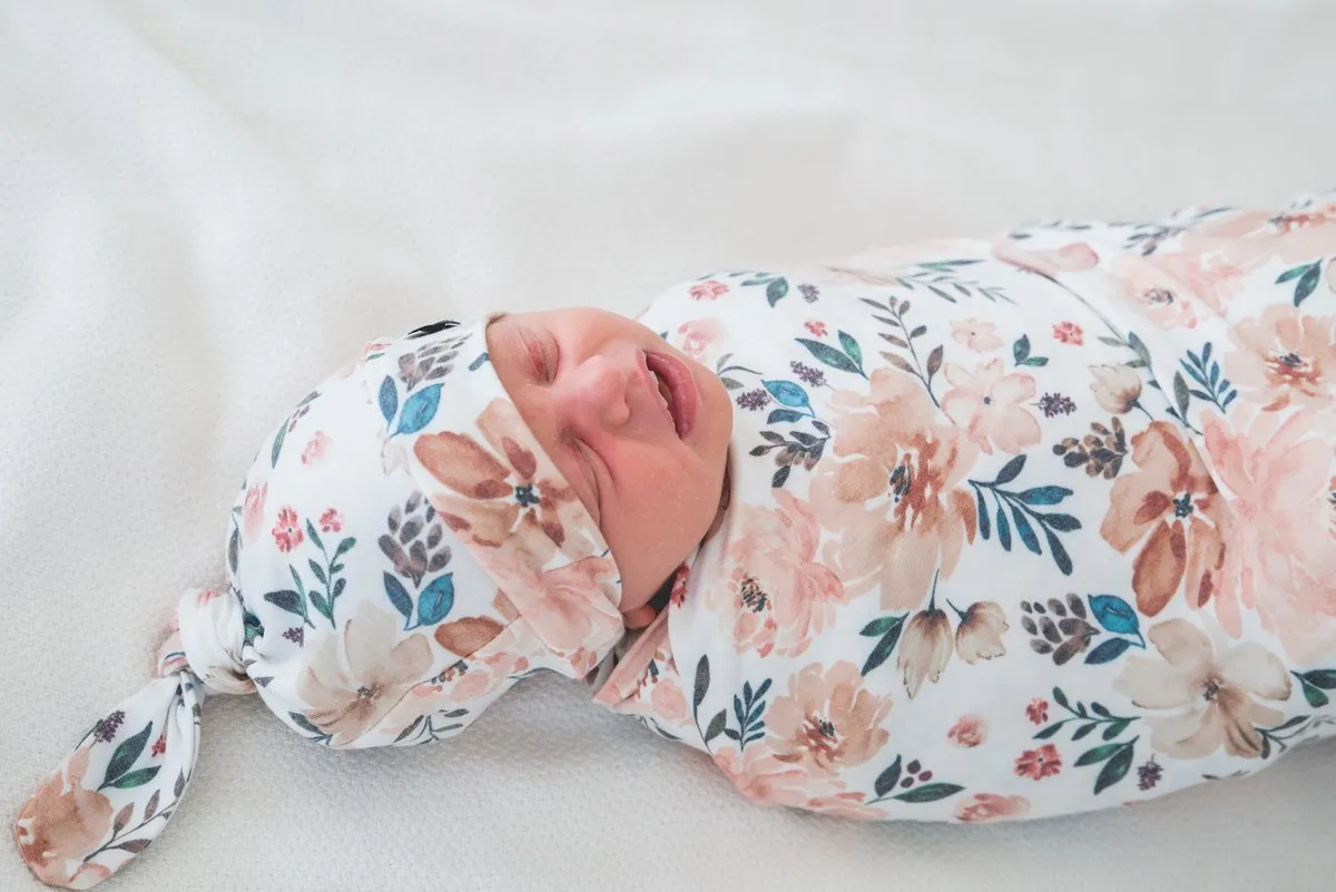 Autumn Newborn Top Knot Hat