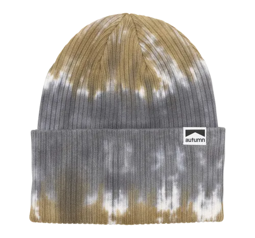 Autumn Tie Dye Split Surplus Beanie - Khaki