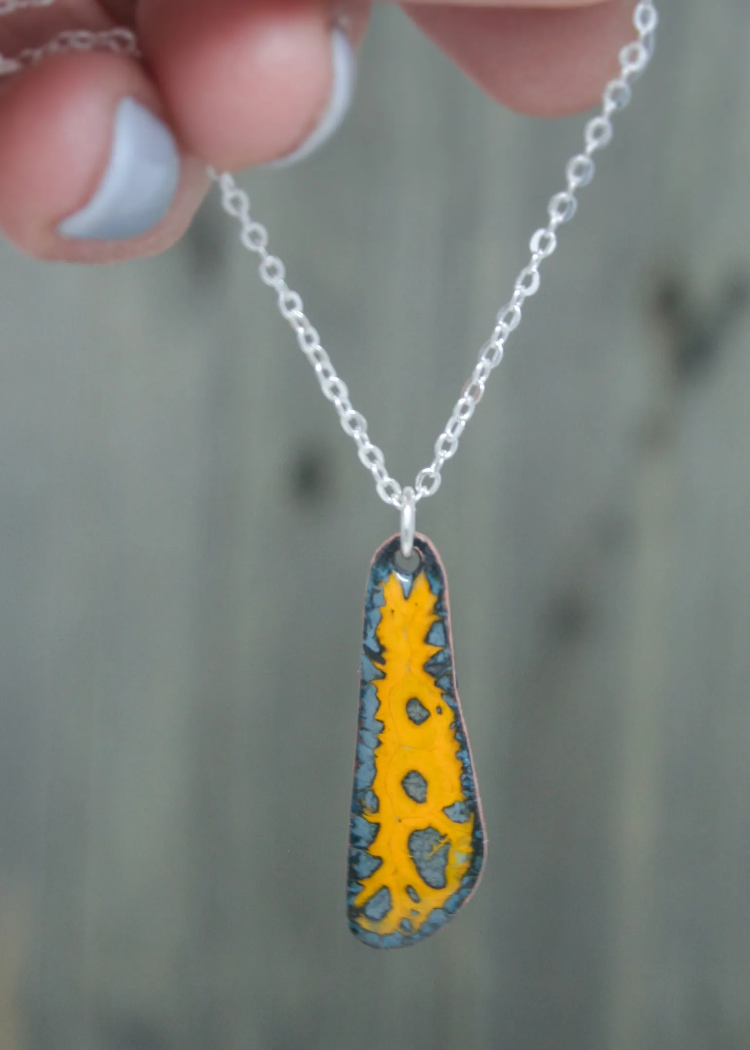 Batik Wing necklace- Autumn Aura