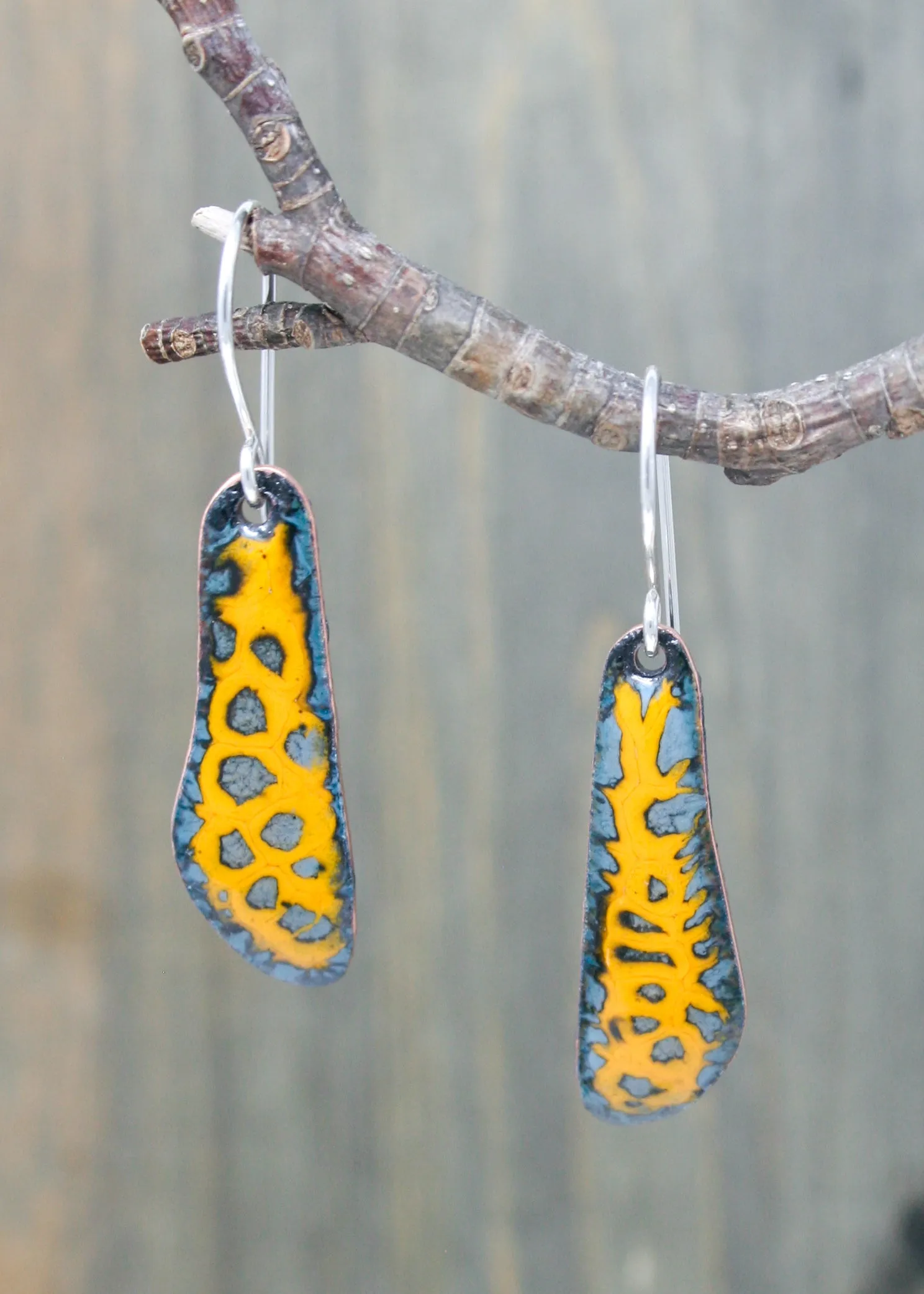 Batik wings earrings- Autumn Aura