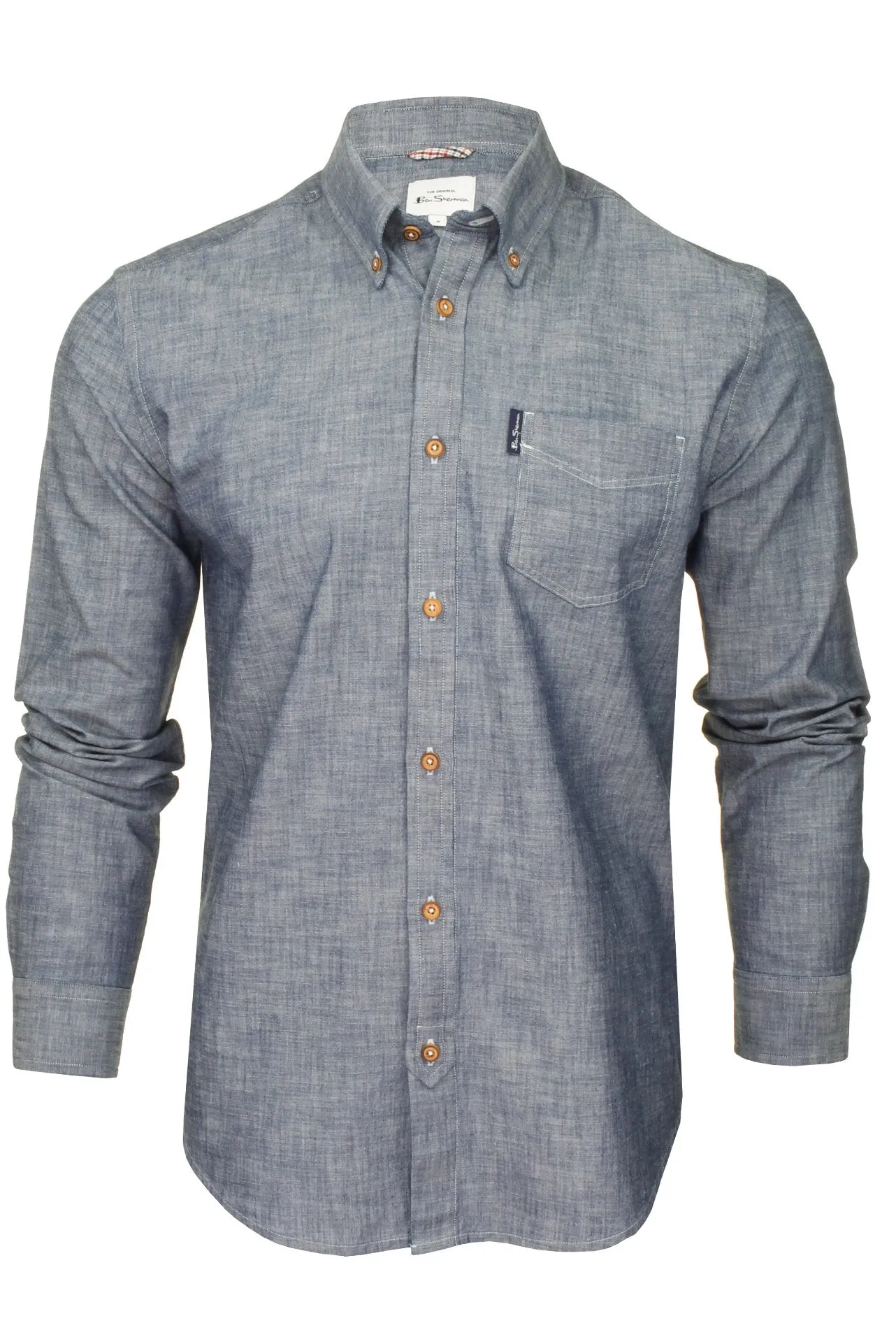 Ben Sherman Mens Shirt 'Chambray Shirt' - Long Sleeved