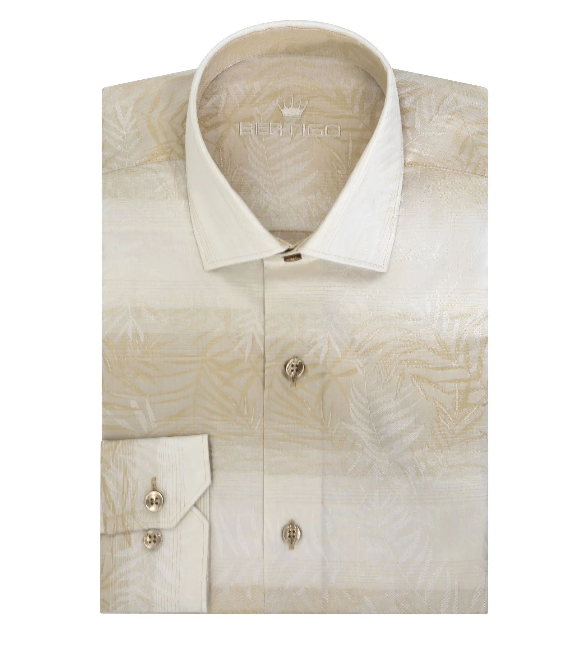 Bertigo Short-Sleeve Shirt | Johnny Tan Leaf Shirt