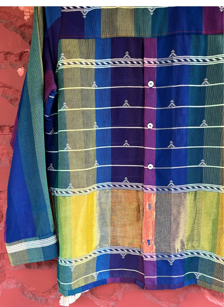 Traditional Bhujodi Handwoven Indian Shirt - Unisex