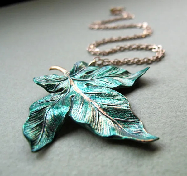 Big Maple Leaf Pendant Autumn Necklace