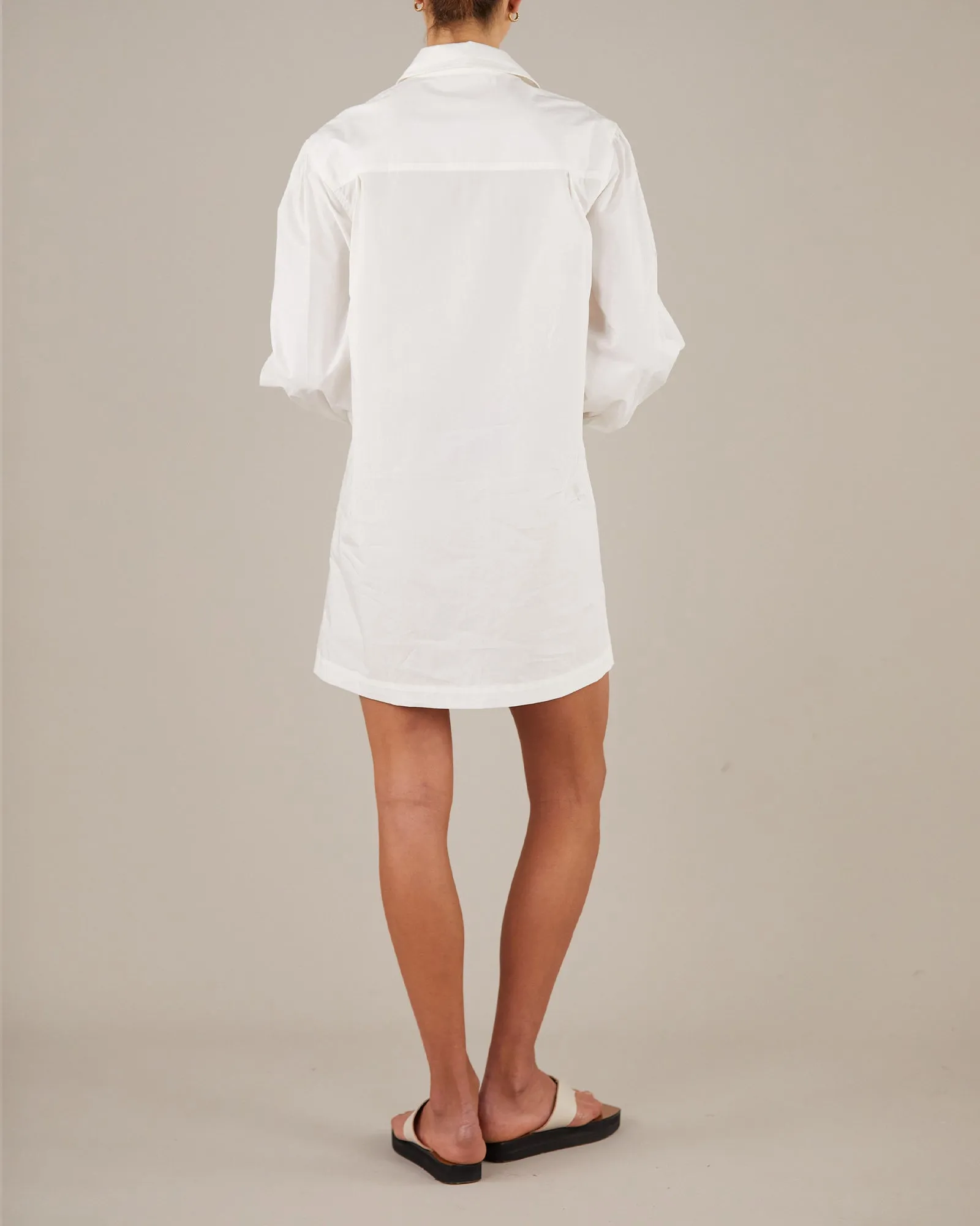 Sure! The optimized title for this e-commerce product could be Stylish Blythe Shirt Dress.