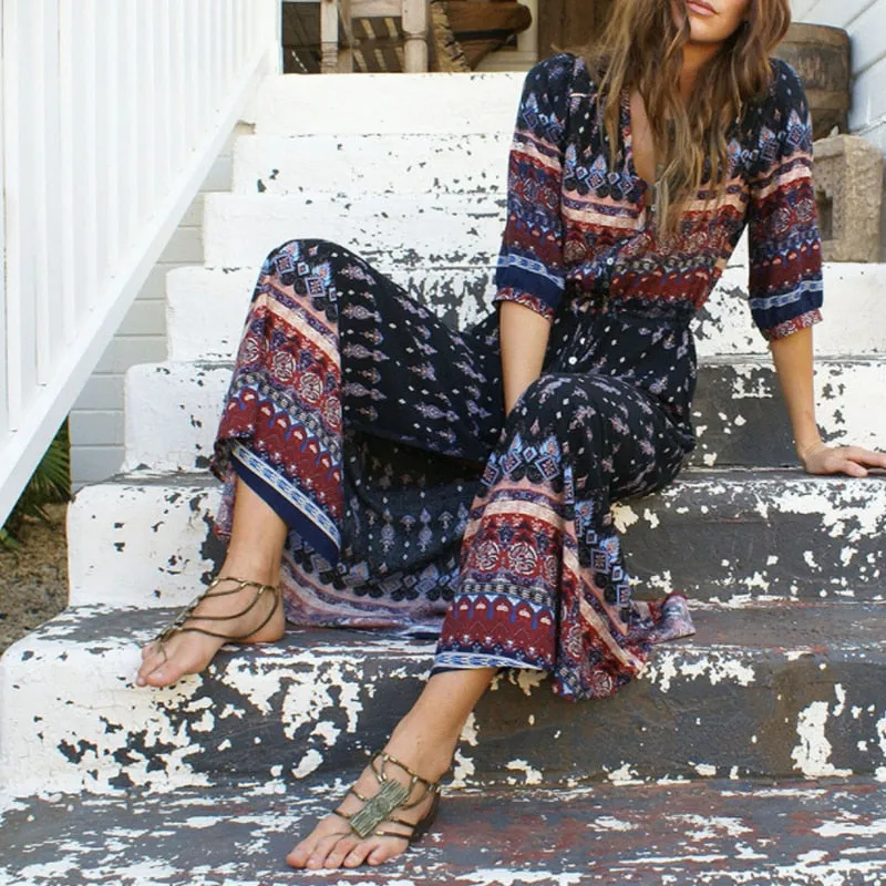 Boho Style Split Summer Dress