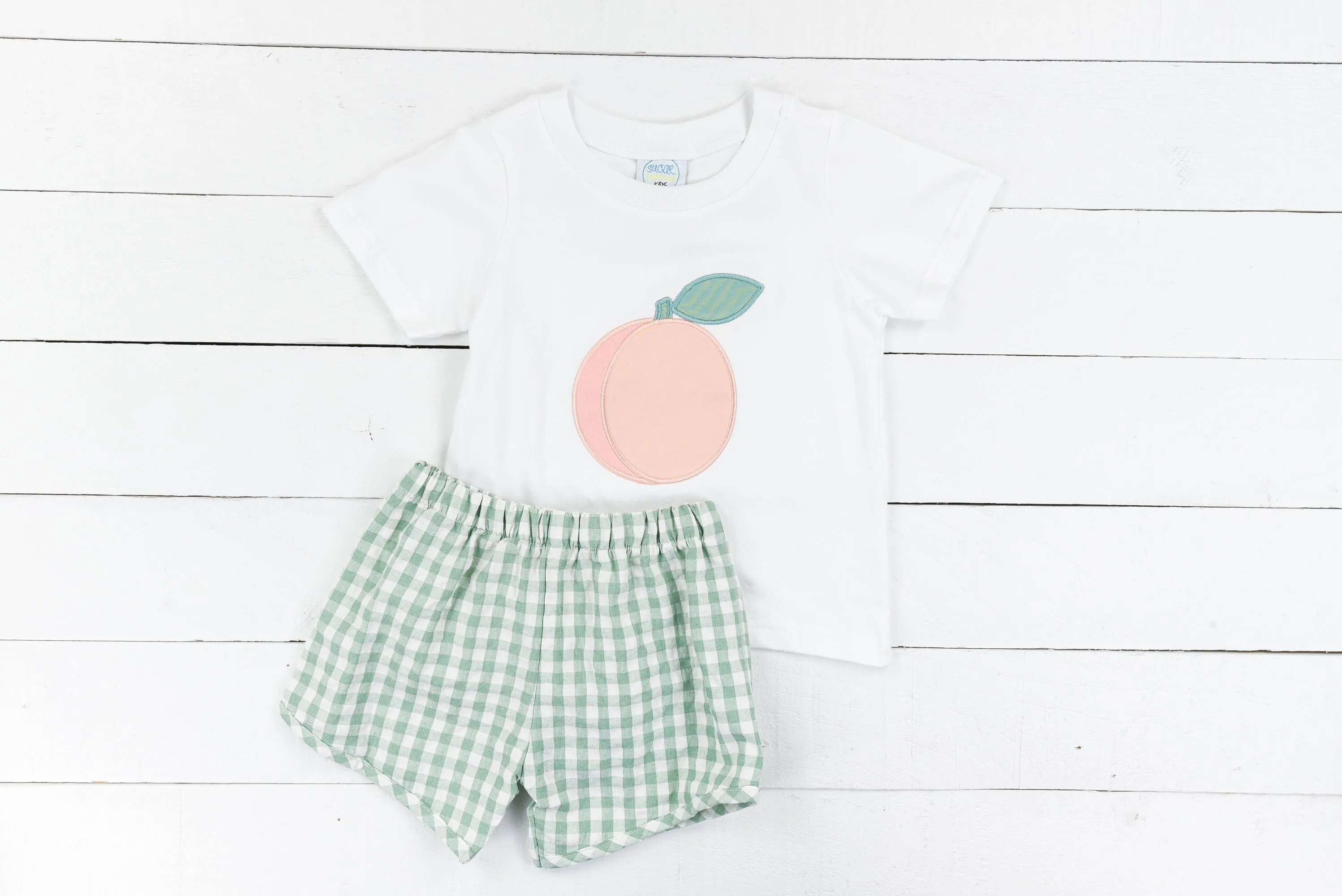 Boys Summer Peach Shorts Set