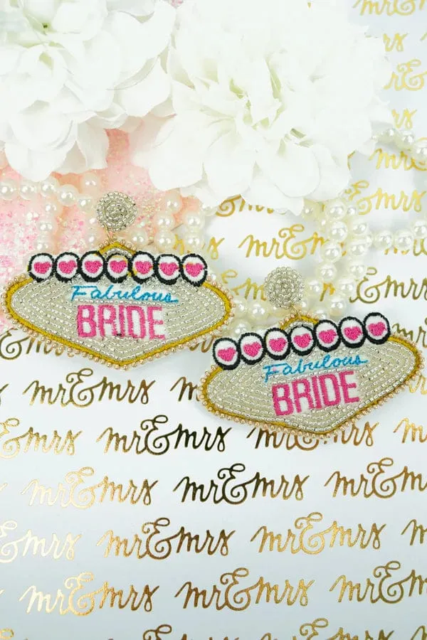 Bride Summer Fiesta beaded EARRINGS