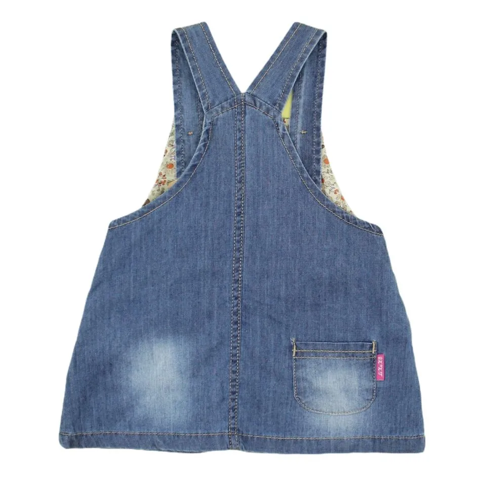 Chambray Dungaree Skirt - Stars