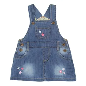 Chambray Dungaree Skirt - Stars