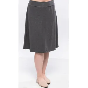 Charcoal Casual Aline Skirt by KMW