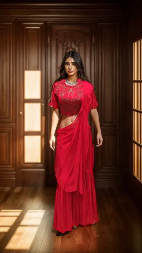 Chinon Crop Top with Gharara