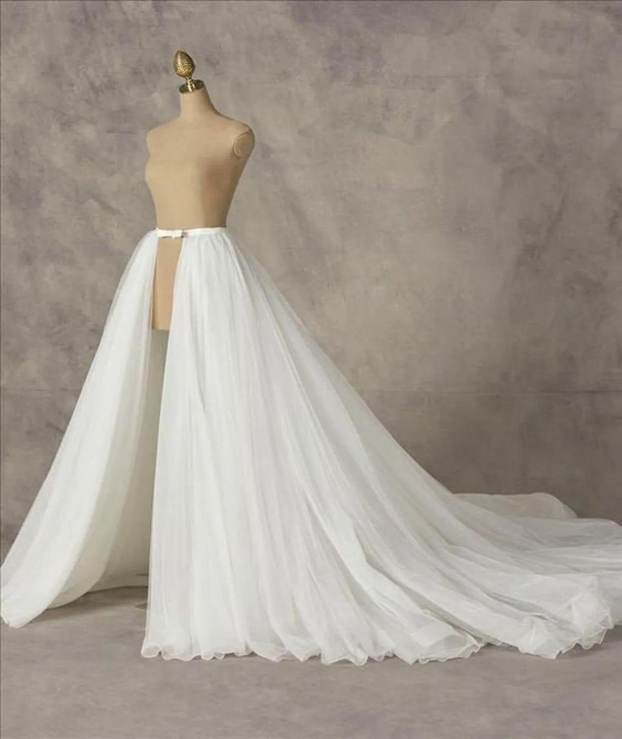 Detachable Overlay Wedding Skirt