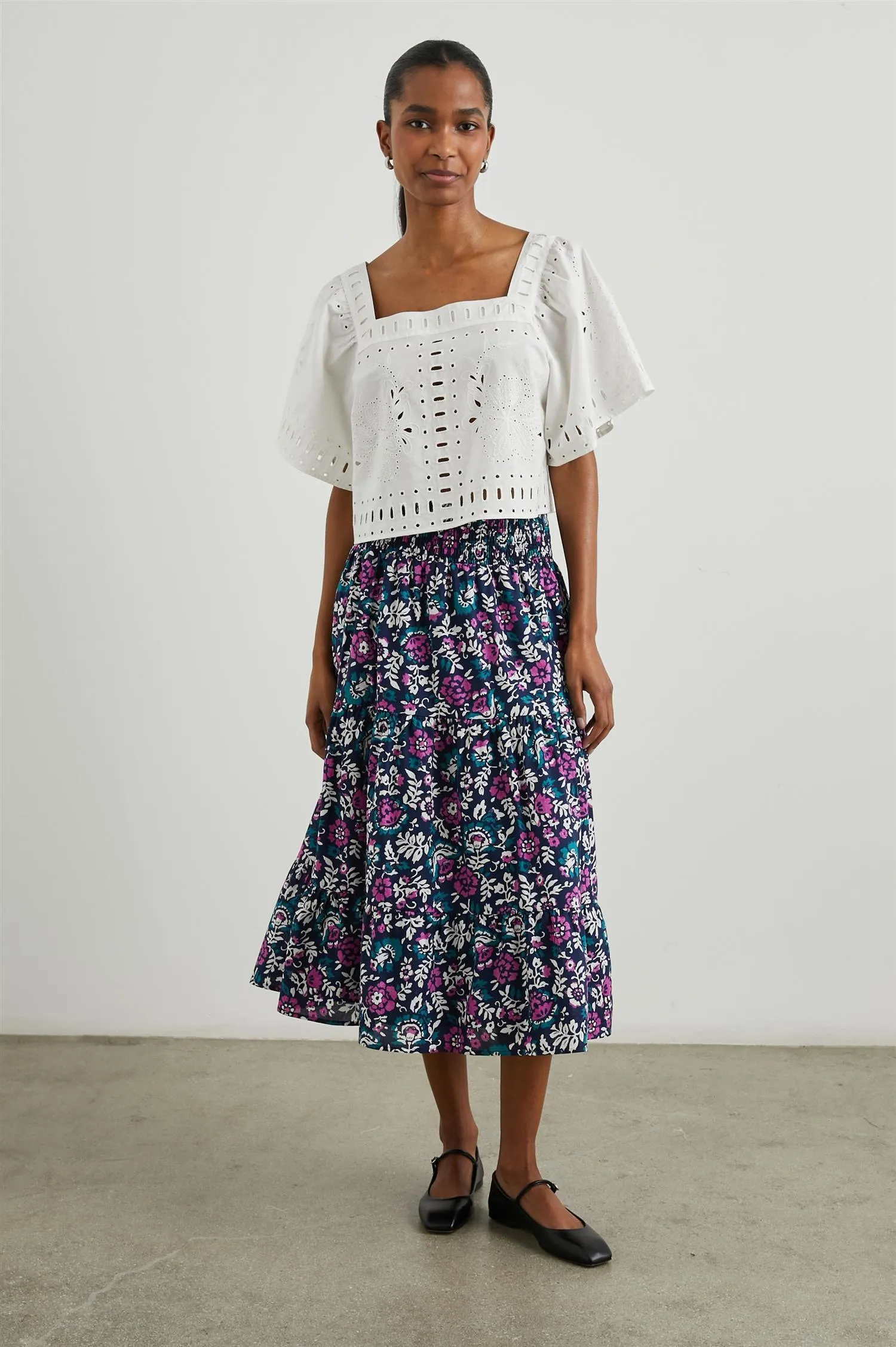 Edina Skirt Woodblock Floral