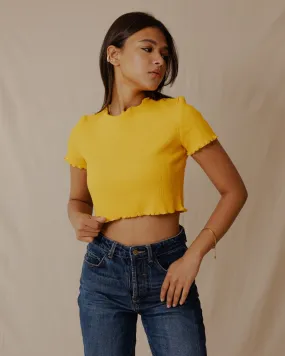 Everyday Crop Top Mustard