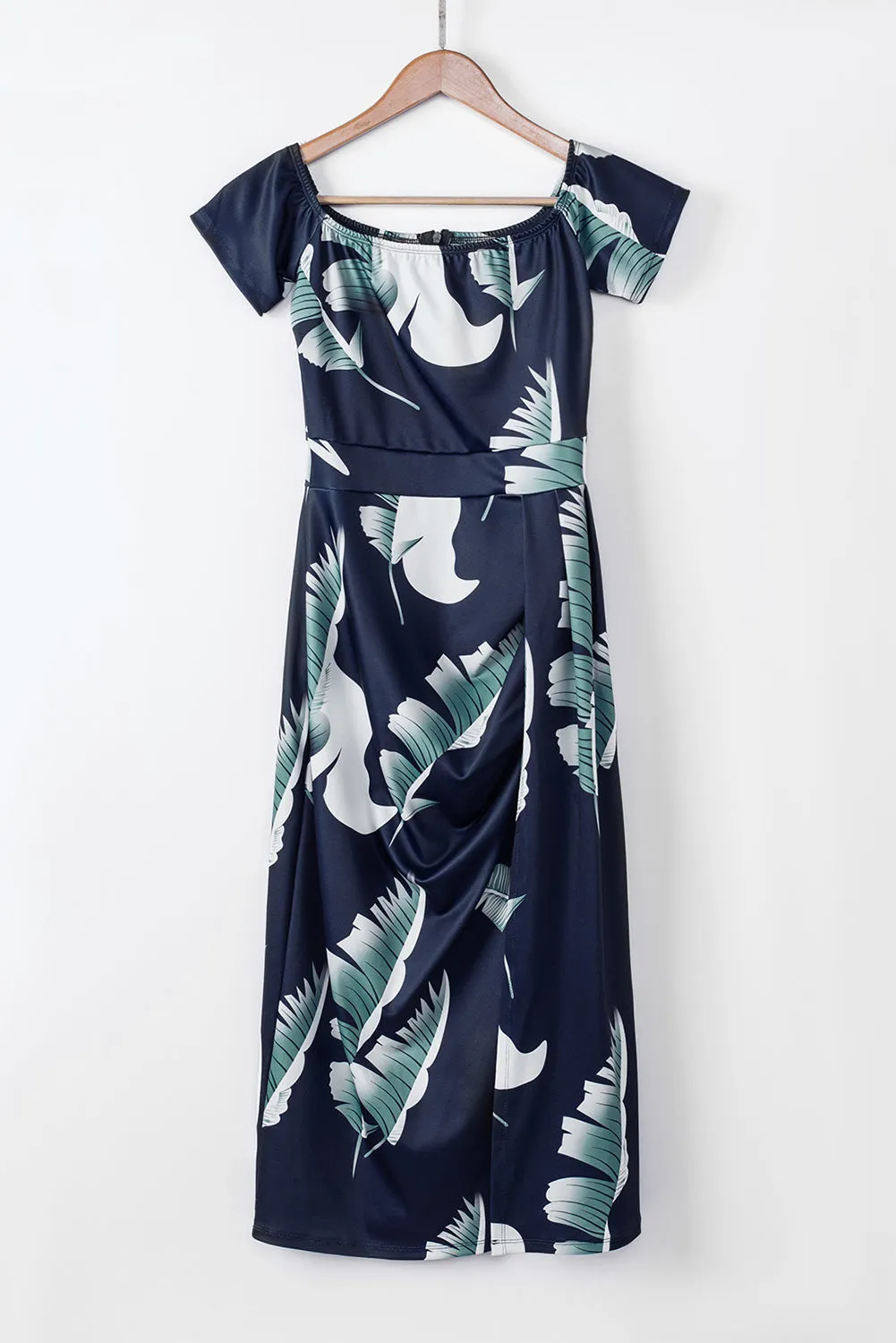 Explore More  Collection - Slit Printed Off-Shoulder Midi Dress