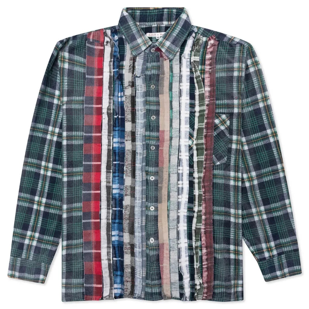 Flannel Shirt Ribbon Reflection Shirt - Assorted