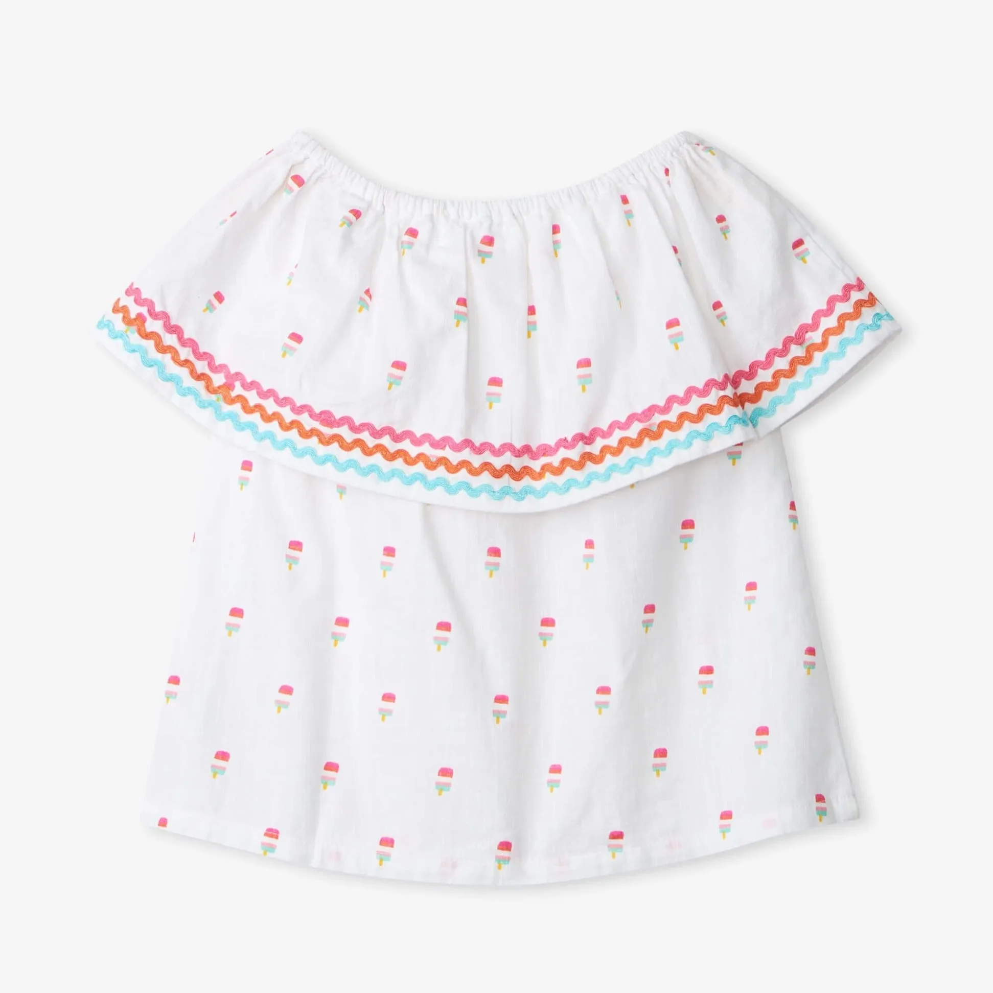 Hatley Fruity Pops Shoulder Flounce Top