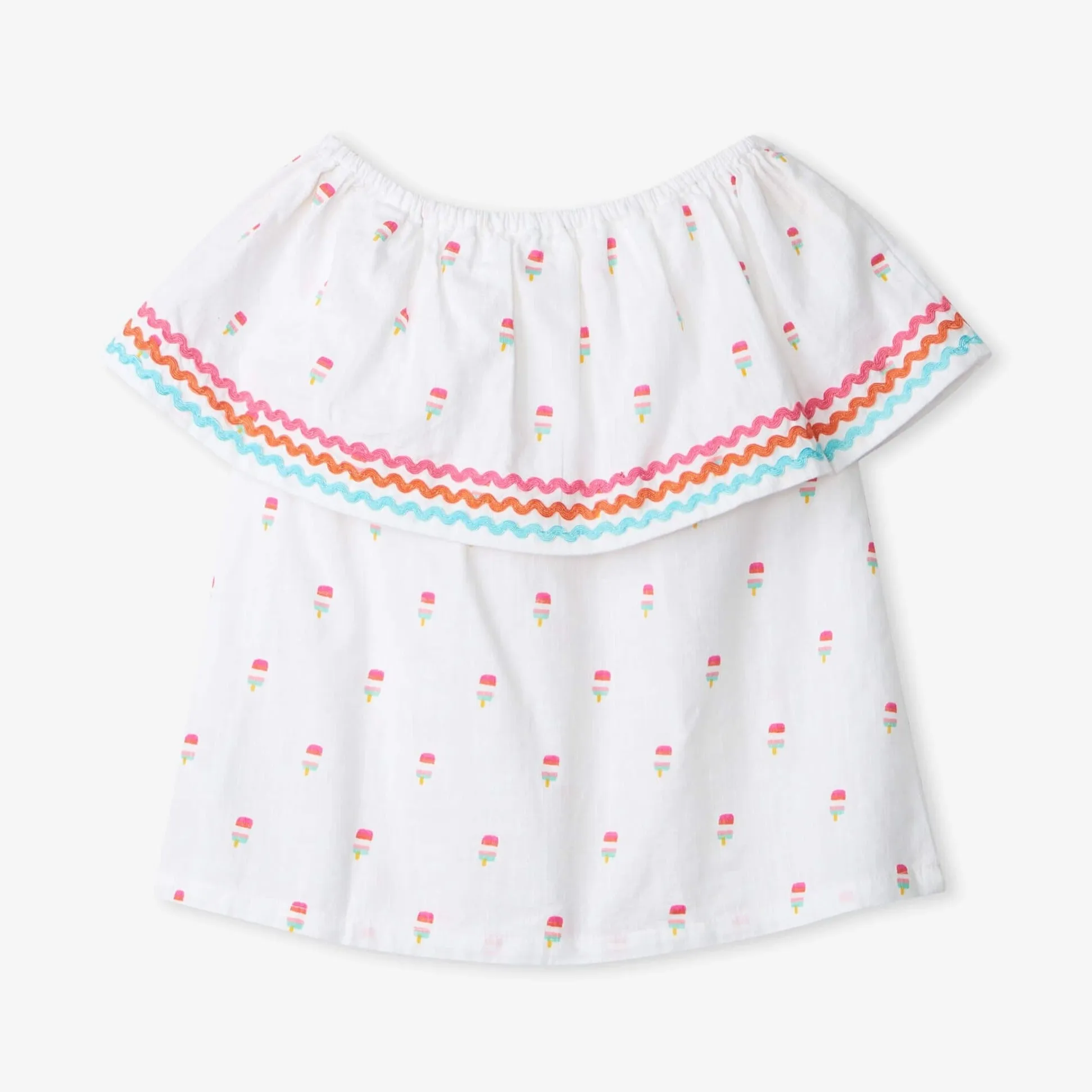 Hatley Fruity Pops Shoulder Flounce Top