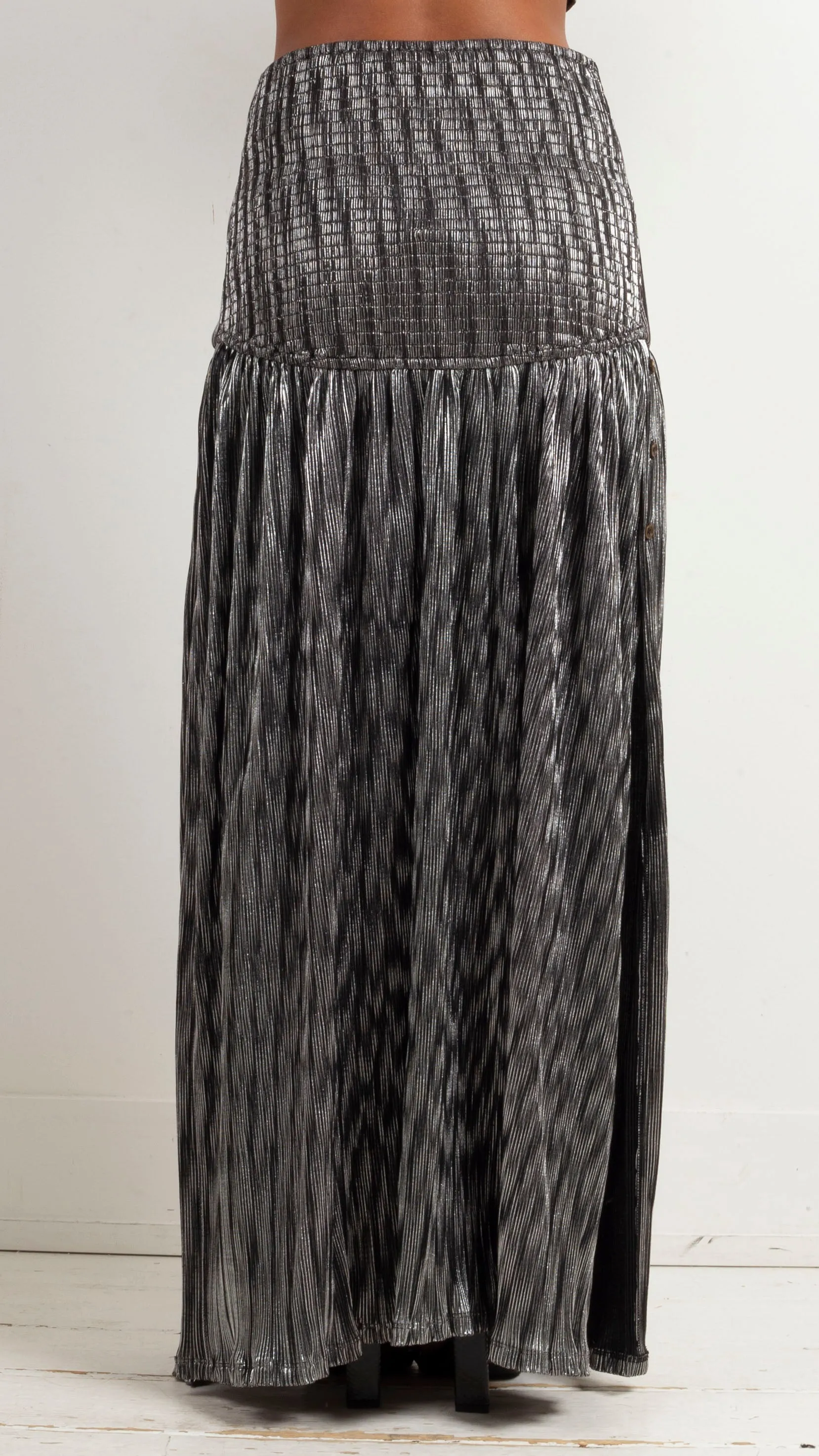 Incense Maxi Skirt - Silver