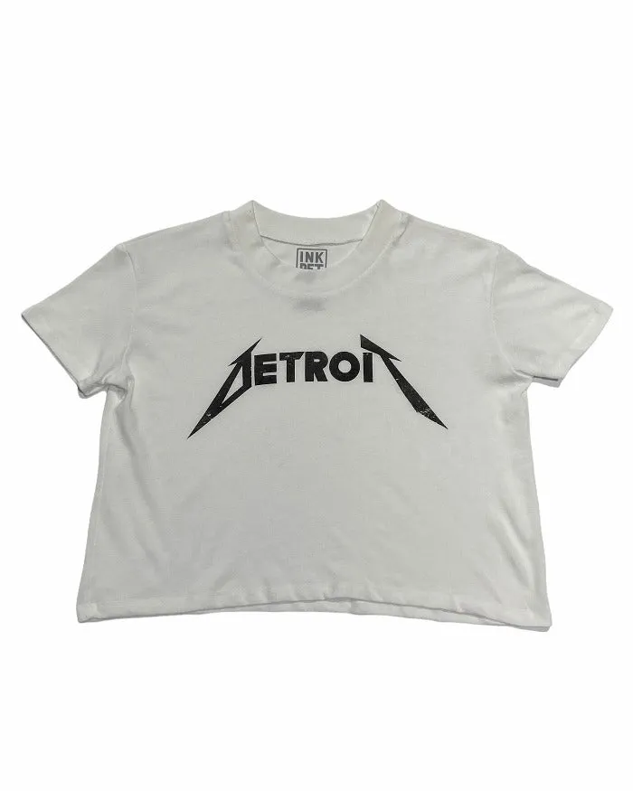 Ink Detroit Metal Cropped T-Shirt - White