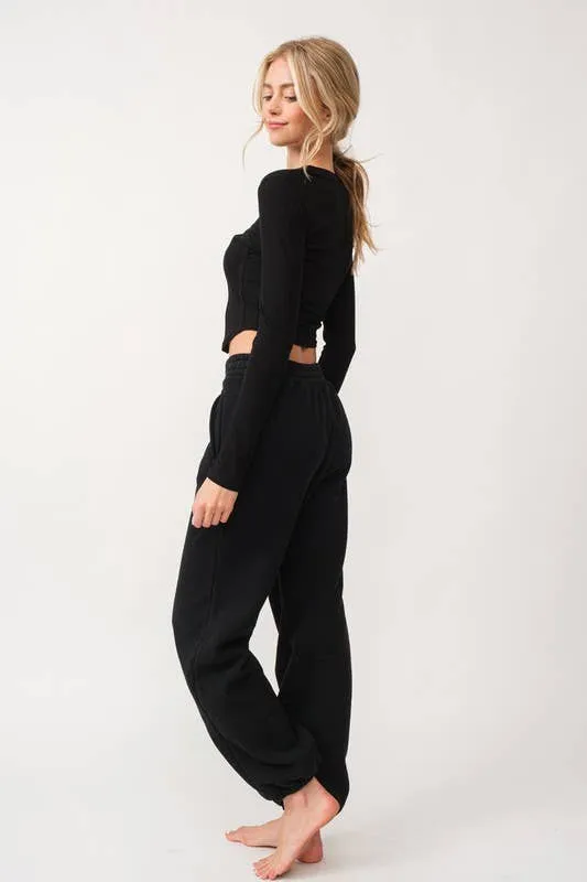 Jet Lag Corset Rib Knit Top