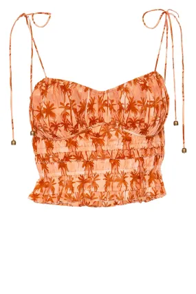 Leilani Tie Shoulder Crop Top