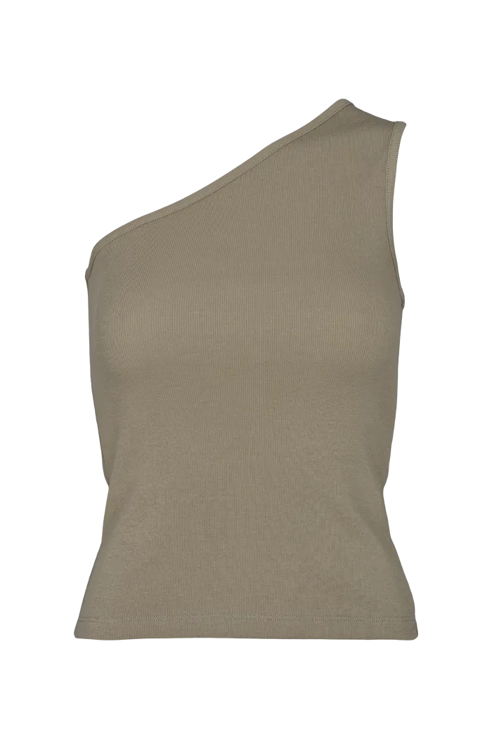 Ludmilla One Shoulder Top - Vetiver