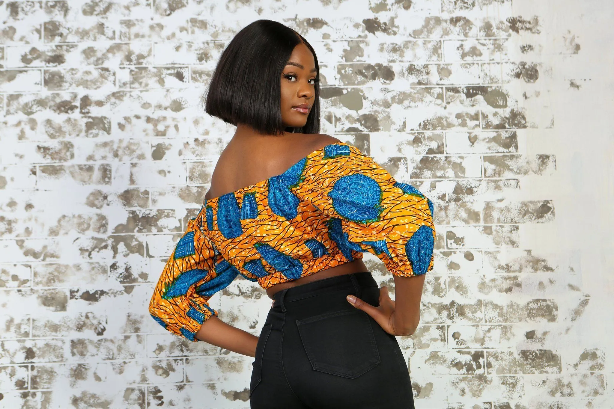 LUNA African Print Crop Top