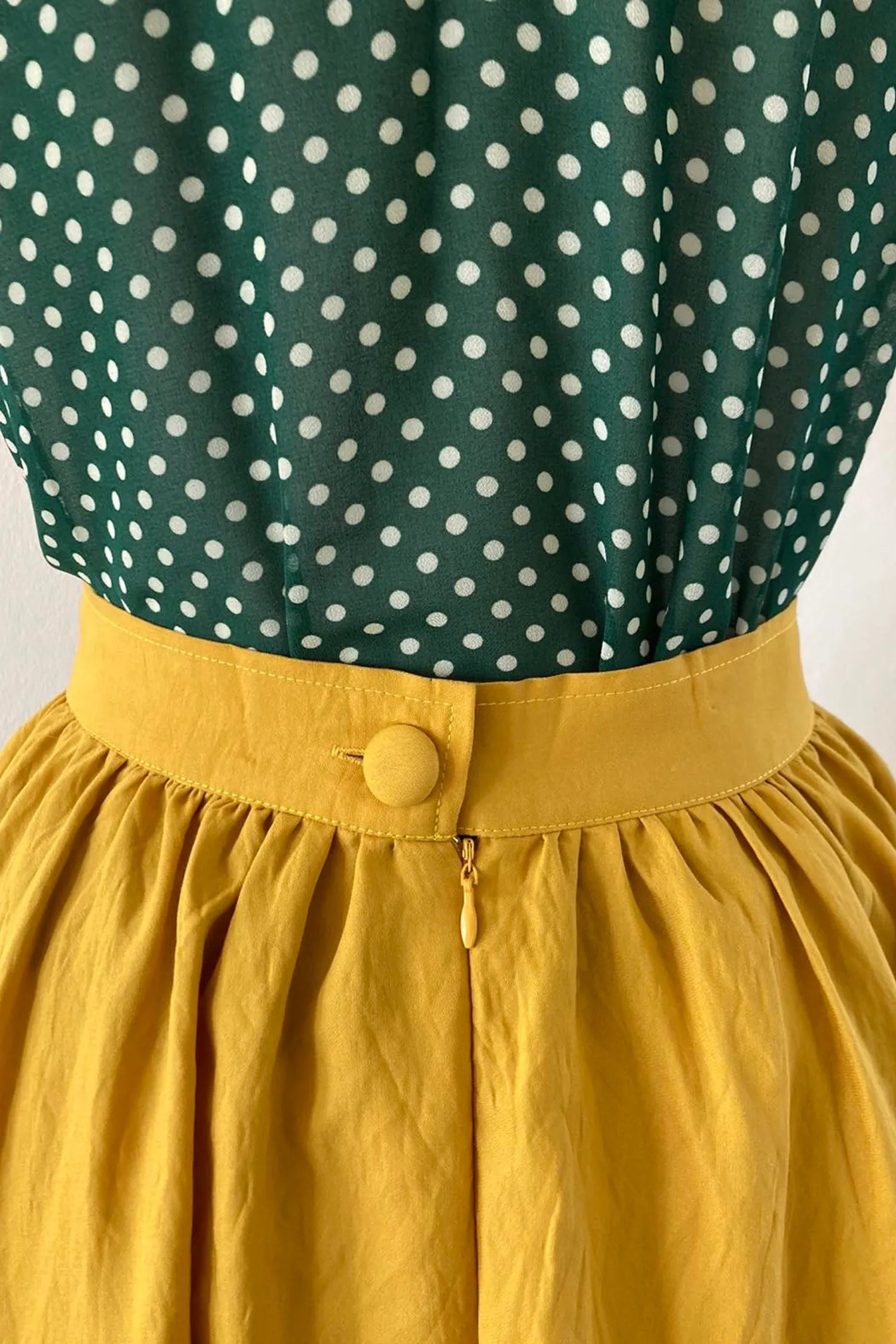 Lynn Mustard Tussah Skirt