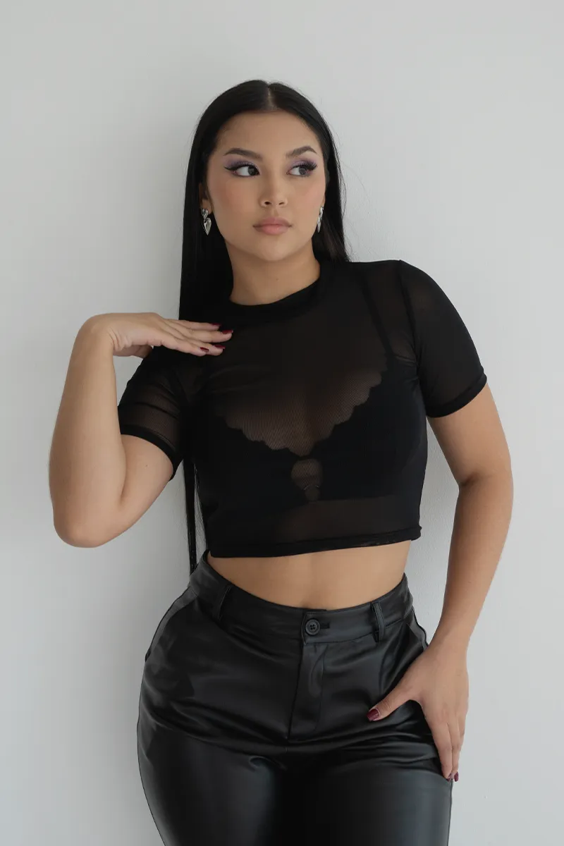 Mesh Crop Top