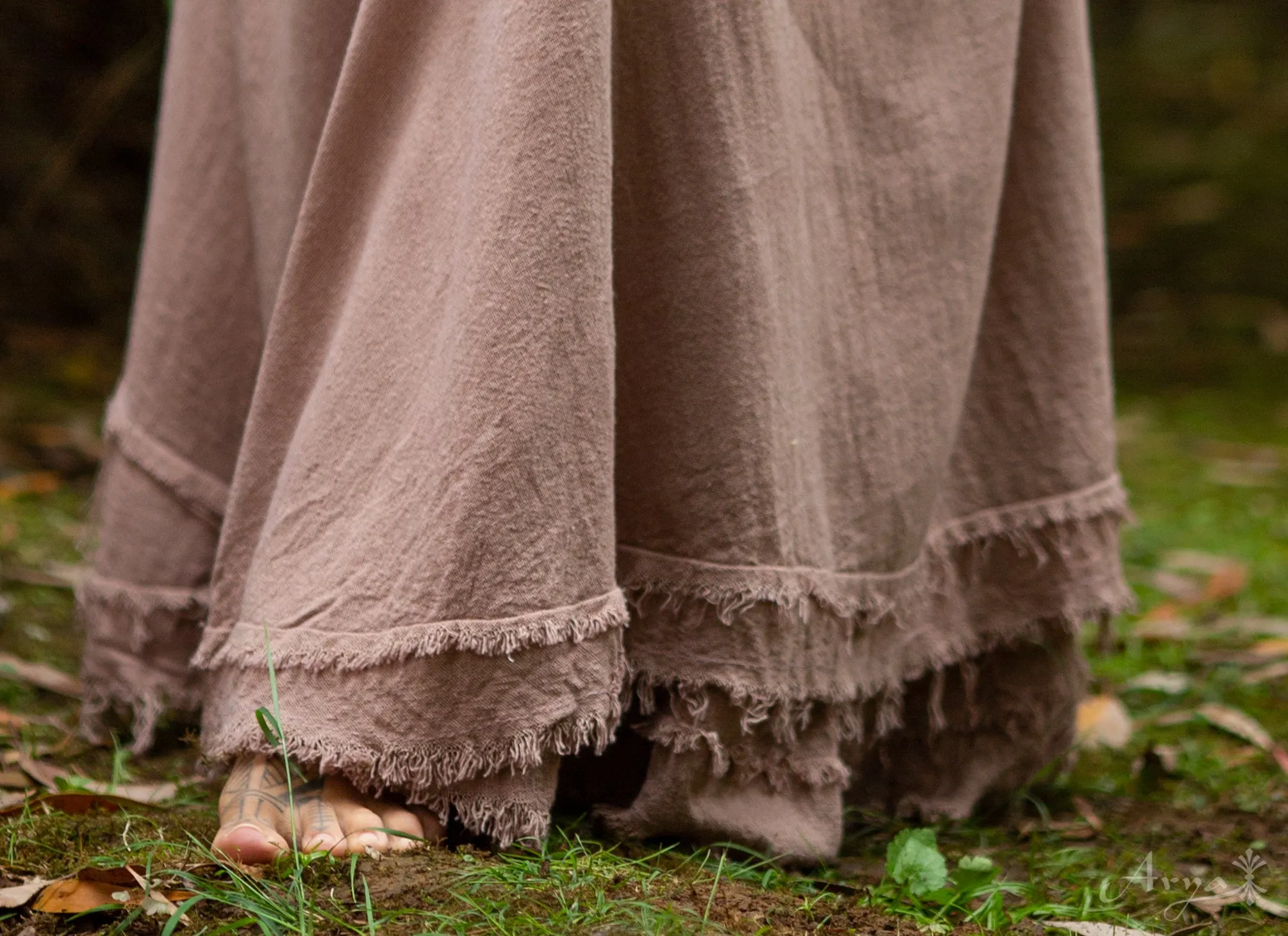 Natural Cotton Wrap Skirt