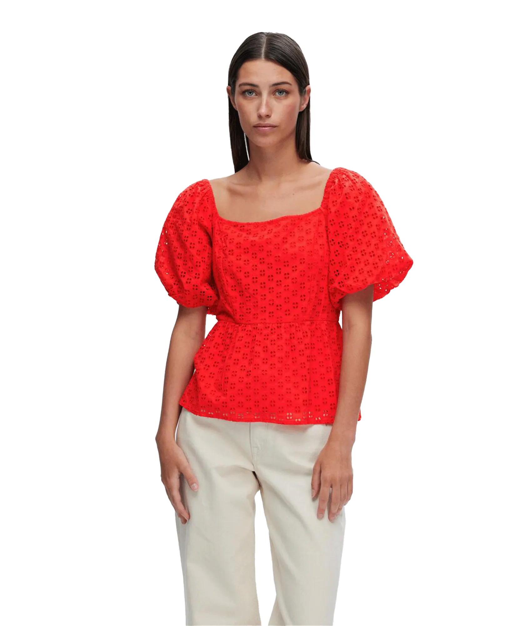 Off-shoulder Top - Red