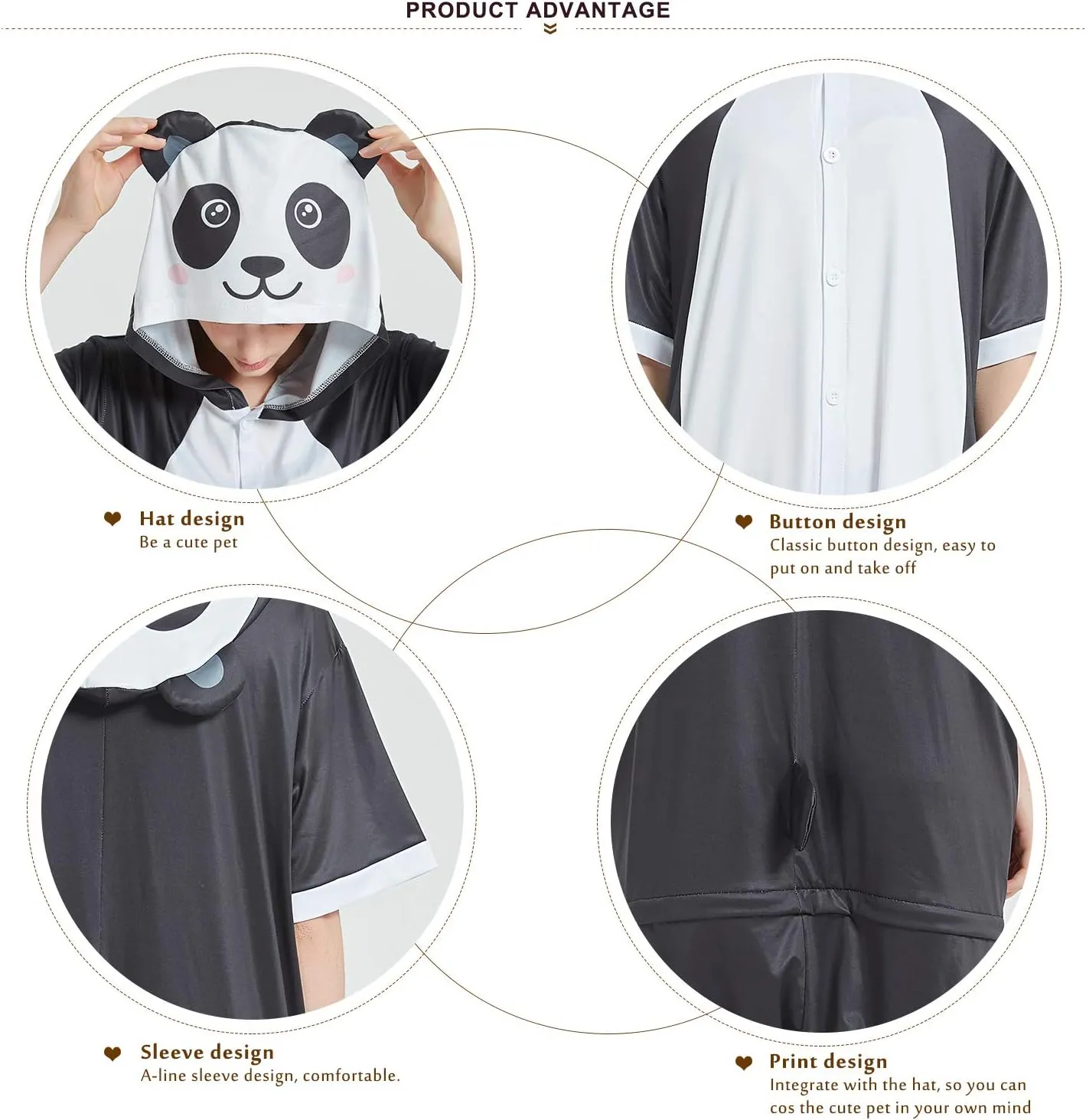 Panda Kids Summer Onesie