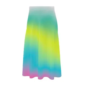 Pastel Ombre Midi Skirt