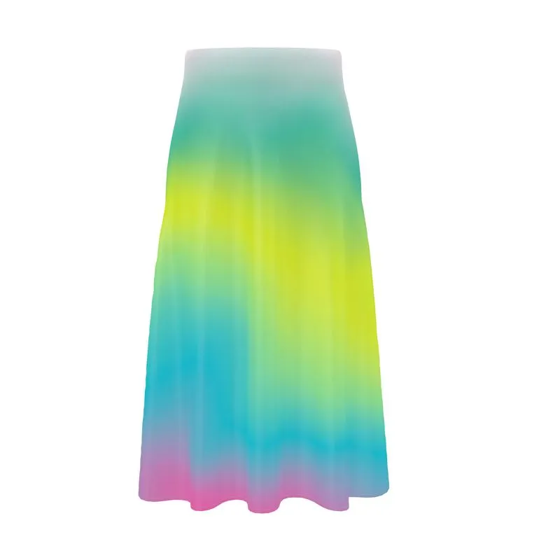 Pastel Ombre Midi Skirt