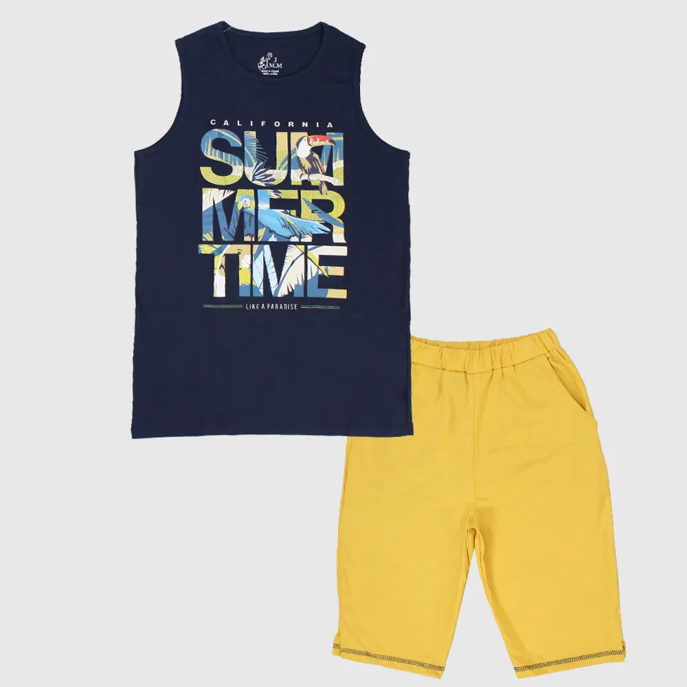 "Summer Time" Short-Sleeved Pajama