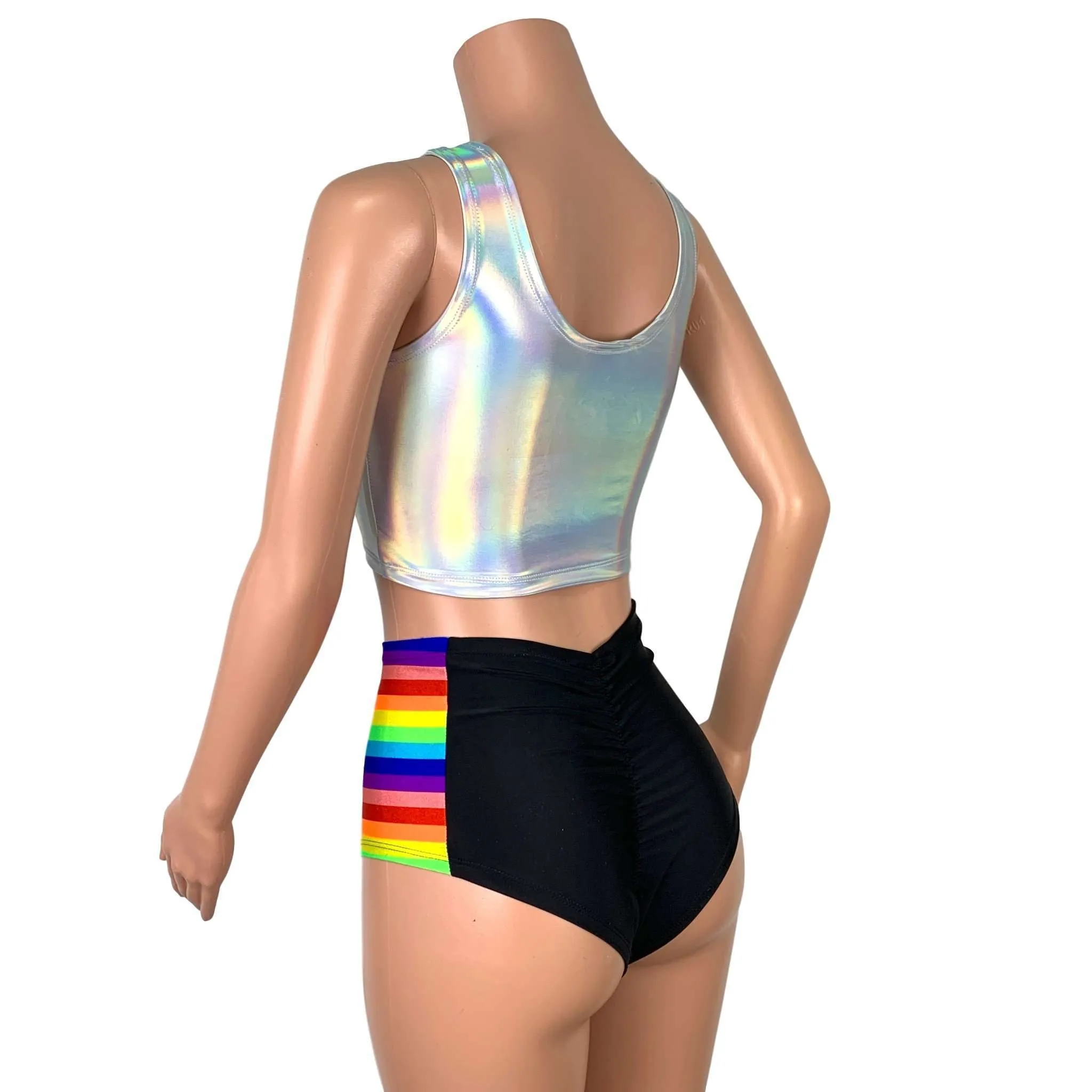 Rainbow Pride Heart Crop Top