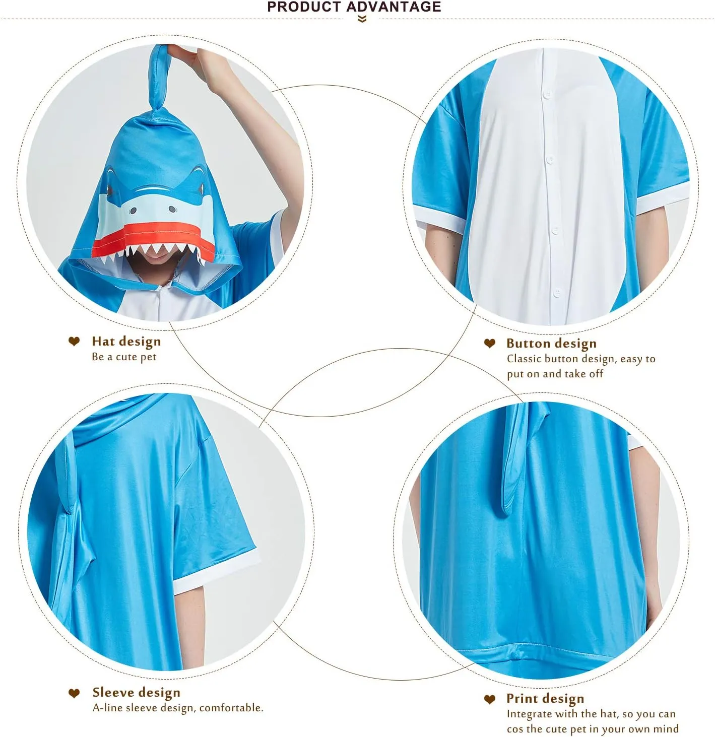 Shark Adult Summer Onesie