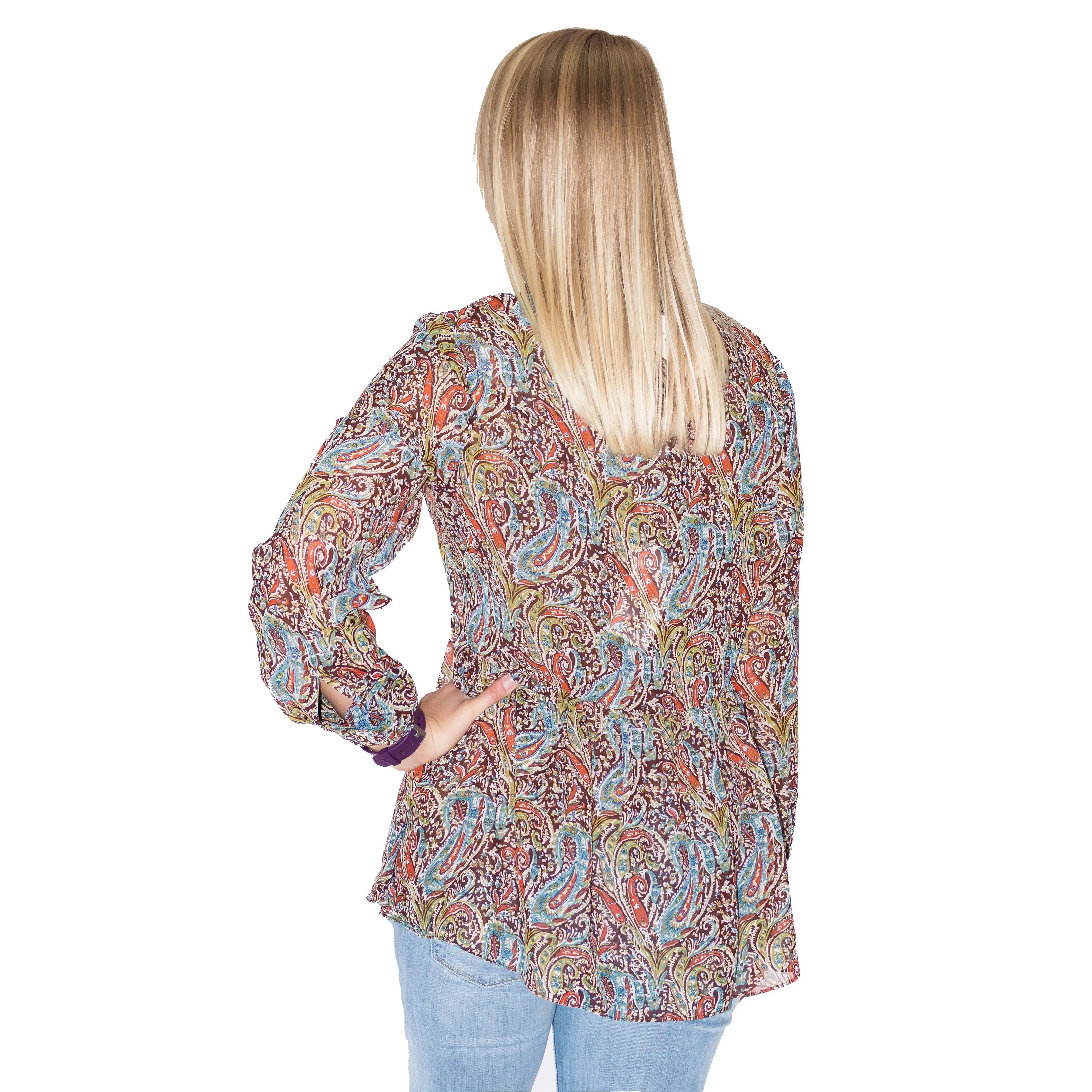 Simply Noelle Autumn Paisley Top - Java