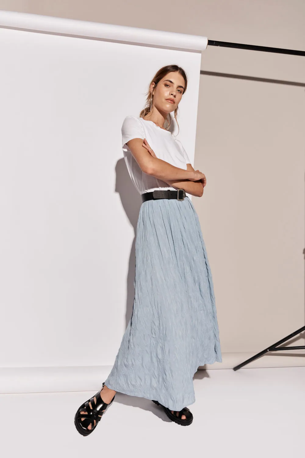 Solara Midi Skirt Sky